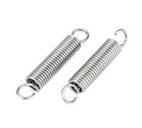 Lot de 2 ressorts de tension à crochet en acier inoxydable 304, 0,9 mm x 9 mm x 50 mm, ressorts d'extension