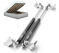 Lot de 2 ressorts de vérin à gaz de 38,1 cm, 36,3 kg/356N pour lit de camping-car, boîte à outils, armoire, porte, bateau, projet de bricolage robuste, un lot de 2 avec supports en L