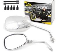 Lot de 2 rétroviseurs compatible avec Vespa ET2, ET4, 50, 125, 200/2 rétroviseurs compatible avec Vespa PX, FL (V8)