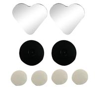 Lot de 2 rétroviseurs d'angle mort en forme de cœur pour voiture, angle réglable, rétroviseur convexe grand angle amovible, miroir supplémentaire réfléchissant pour réduire les risques de circulation