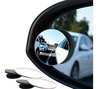 Lot de 2 rétroviseurs d'angle mort, réglables et rotatifs à 360 °, verre HD, convexe, rond, grand angle, optimise la vue arrière, universel, étanche et sans cadre, convient pour voitures, SUV et