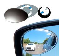 Lot de 2 rétroviseurs d'angle mort semi-ovale convexe - Rétroviseur latéral en verre HD - Angle mort fixe ou réglable
