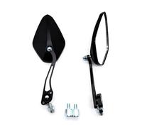 Lot de 2 rétroviseurs de guidon de moto, 8/10 mm, en alliage d'aluminium, coque en plastique dur ，Rétroviseurs Moto