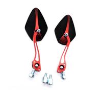 Lot de 2 rétroviseurs de guidon de moto, 8/10 mm, en alliage d'aluminium, coque en plastique dur ，Rétroviseurs Moto