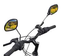Lot de 2 rétroviseurs de vélo - Accessoires de vélo - Rétroviseur de vélo pour guidon de vélo - Rétroviseur convexe - Pour fixation intérieure gauche et droite