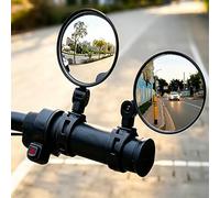 Lot de 2 rétroviseurs de vélo pour guidon, 360° réglables à 360° avec lentille acrylique, rétroviseurs de cyclisme sans outils pour VTT et vélo de route