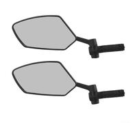 Lot de 2 rétroviseurs de vélo réglables à 360 degrés pour installation d'extrémité de guidon, s'adapte à un diamètre intérieur de 16,8 mm à 20 mm, verre compact en nylon noir pour vélo de route, VTT