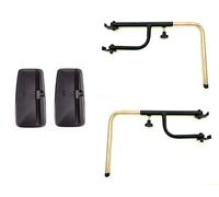 Lot de 2 rétroviseurs extérieurs - 410 x 205 mm - Pour tracteur, camion - Diamètre : 15 à 30 mm - Avec support de rétroviseur