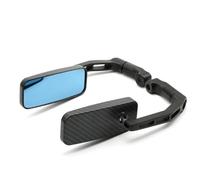 Lot De 2 Rétroviseurs Latéraux Convexes Rotatifs Réglables De 8 À 10 Mm Pour Moto Pour(1Pair Carbon Fiber)