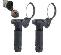 Lot de 2 rétroviseurs pour vélo - Rétroviseur de VTT - Lentille convexe pliable - Avec couvercle - Pour les loisirs, l'aventure, la route urbaine et la montagne