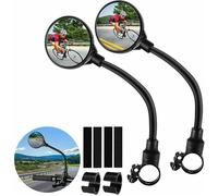 Lot de 2 Rétroviseurs Vélo pour Guidon, Rétro Velo Guidon Retroviseur Réglables à 360 °, Rétroviseur Trotinette électrique,