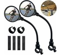 Lot de 2 Rétroviseurs Vélo pour Guidon Rétro Velo Guidon Retroviseur Réglables à 360 ° Rétroviseur Trotinette électrique Lunette