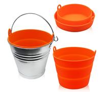 Lot de 2 revêtements de seau à graisse en silicone pour revêtement de bac d'égouttage Traeger, compatibles avec le revêtement de seau à graisse Traeger pour revêtement de seau Traeger accessoires