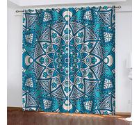 Lot De 2 Rideau Chambre Fleurs 2 x L 140 x H 240 cm Enfant Fille Garcon 3D Impression Motif Rideaux Occultants Thermiques Isolants À Oeillets Décoration De Fenêtre pour Salon