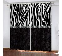 Lot De 2 Rideau Chambre Noir 2 x L 140 x H 240 cm Enfant Fille Garcon 3D Impression Motif Rideaux Occultants Thermiques Isolants À Oeillets Décoration De Fenêtre pour Salon