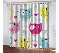 Lot De 2 Rideau Chambre Renard 2 x L 140 x H 240 cm Enfant Fille Garcon 3D Impression Motif Rideaux Occultants Thermiques Isolants À Oeillets Décoration De Fenêtre pour Salon