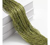 Lot de 2 rideaux à fils 100 x 200 cm - Rideau anti-mouches pour porte de terrasse - Séparateur de pièce - Rideau de fenêtre - Rideau en corde pour portes, salon - Vert armée