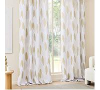 Lot de 2 Rideaux à œillets 140 x 260 cm - Polyester imprimé - Motif Feuilles - KIM