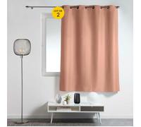 Lot de 2 rideaux à œillets petite hauteur 140 x 180 cm en polyester - Blush
