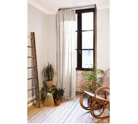Lot de 2 rideaux ajustables + 8 anneaux pince ""Gaîa"" 140 x 300 cm ""Gaze de Coton"" - Gaïa Pampa