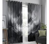 Lot De 2 Rideaux Chambre Enfant Fille Montagnes Nuages Et Brume Style Expressionniste Salon Décoration Rideau Cuisine Restaurant Occultant Thermique Anti Froid À Oeillets 140 X 240 Cm