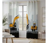 Lot de 2 Rideaux de fenêtre occultants à imprimé Pelle de Dessin Animé pour Salon et Chambre à Coucher - Rideaux filtrant la lumière avec œillets 140L x 245H cm