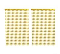 Lot de 2 rideaux de pluie à paillettes en forme de cœur - 1 x 2 m - Pour décoration de fête, rideaux de fenêtre et ambiance d'événement - Doré