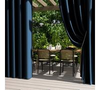 Lot de 2 rideaux d'extérieur imperméables avec œillets pour jardin, terrasse, tonnelle, protection solaire et résistant aux intempéries (70 x 120 cm)