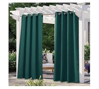 Lot de 2 rideaux d'extérieur imperméables avec œillets - Protection solaire pour terrasse, balcon, jardin, pergola, porche, cour - Vert - 162 x 274 cm (l x H)