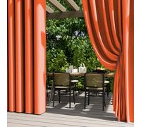 Lot de 2 rideaux d'extérieur imperméables et résistants aux intempéries pour jardin, terrasse, pavillon avec œillets (70 x 120 cm)