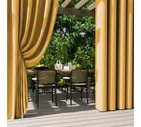 Lot de 2 rideaux d'extérieur imperméables pour tonnelle et pergola - Panneaux latéraux isolés pour protection solaire et résistance aux intempéries - Idéal pour une utilisation sur terrasse et