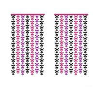 Lot de 2 rideaux d'Halloween à pompons en feuille d'aluminium pour décoration de fête et utilisation murale de la maison avec franges métalliques qui améliorent l'atmosphère et facilitent la