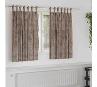 Lot de 2 rideaux en velours - Cappuccino - 140 x 140 cm - Occultants - Thermiques - Avec œillets - Pour salon, chambre à coucher, chambre d'enfant - Moderne