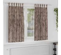 Lot de 2 rideaux en velours, cappuccino, 175 x 140 cm, avec occultant et brise-vue, isolants, opaques, pour salon, chambre à coucher, chambre d'enfant, design moderne avec œillets et galon fronceur