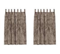 Lot de 2 rideaux en velours, cappuccino, 175 x 140 cm, velours | Opaque, isolant thermique, commande manuelle, brise-vue, tombé élégant, pour salon, chambre à coucher, bureau