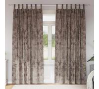 Lot de 2 rideaux en velours - Cappuccino - 225 x 140 cm - Avec occultant et isolation thermique - Opaque - Brise-vue - Pour salon, chambre à coucher, chambre d'enfant, design moderne