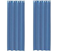 Lot de 2 rideaux en voile avec œillets, bleu roi, 140 x 300 cm, 100 % polyester, transparent, opaque, salon, chambre à coucher, fenêtre, rideau décoratif moderne