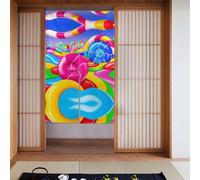 Lot de 2 rideaux épissés 86,4 x 142,2 cm Motif YYHWHJDE Candy Land pour la plupart des portes, parfait pour accrocher entre les pièces, sur les murs