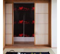 Lot de 2 rideaux épissés 86,4 x 142,2 cm Motif YYHWHJDE Love Ruban pour la plupart des portes, parfait pour accrocher entre les pièces, sur les murs