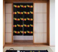 Lot de 2 rideaux épissés 86,4 x 142,2 cm YYHHAOFA Une rangée de trois poivrons colorés pour la plupart des portes, parfait pour accrocher entre les pièces, sur les murs