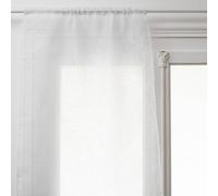 lot de 2 rideaux "Feuille" - motif dévoré blanc 60x160 cm - Atmosphera créateur d'intérieur