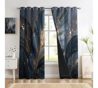 Lot De 2 Rideaux Feuilles Plantes Tropicales Luxe Moderne Intérieur À Oeillets Bureau Adult 140 X 175 Cm Rideau Maison Cuisine Anti Chaleur Froid Gris Occultant Thermique Anti Froid