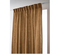Lot de 2 rideaux galon fronceur ""Gaïa"" 140 x 240 cm ""Gaze de Coton"" - Gaïa Camel