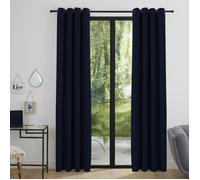 Lot de 2 Rideaux occultants 140 x 260 cm ""Night"" Bleu Nuit