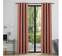 Lot de 2 Rideaux occultants 140 x 260 cm ""Night"" Rose Boisé