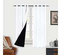 Lot de 2 rideaux occultants à isolation thermique avec œillets pour chambre à coucher, économie d'énergie, 139,7 x 378,5 cm, parfaits pour le cinéma maison et l'amélioration du sommeil