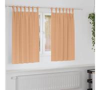 Lot de 2 rideaux occultants avec anneaux Marron clair 140 x 140 cm Polyester 80 % à 90 % blocage de la lumière Suspension polyvalente pour salon, chambre à coucher et bureau