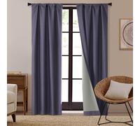 Lot de 2 rideaux occultants Dearfoams haut rendement nerg tique, 94 x 160 cm, bleu marine