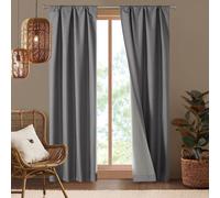 Lot de 2 rideaux occultants Dearfoams haut rendement nerg tique, 94 x 213 cm, anthracite