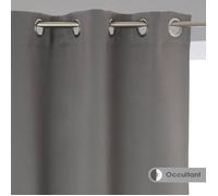 Atmosphera - Lot de 2 Rideaux occultants Gris - 135x240 cm